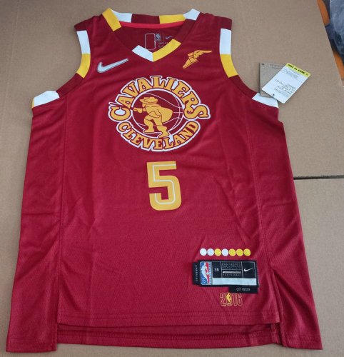 Maillot de Basket #5 Money Merrill Cavaliers 75th anniversary Rouge Imprimé